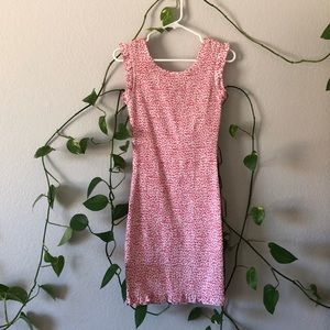 Red Floral Ruched Bodycon Dress